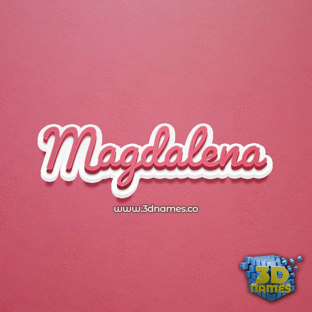 magdalena in Red Scribble style - 3D name wallpaper