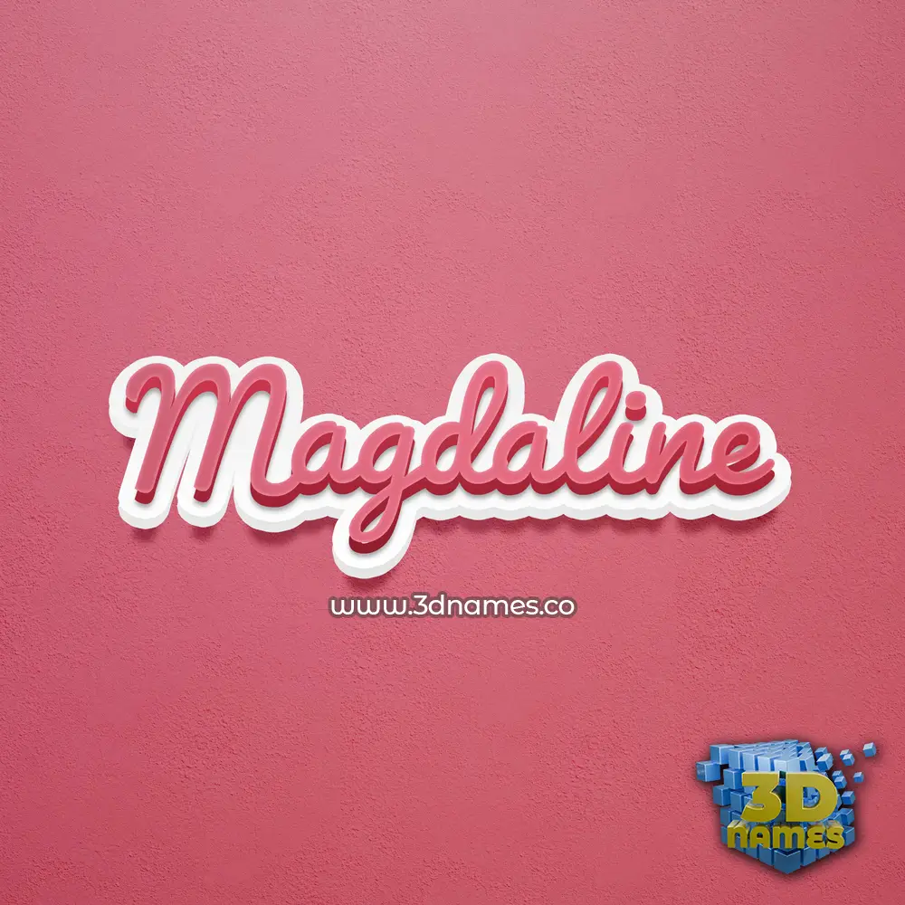 magdaline in Red Scribble style - 3D name wallpaper