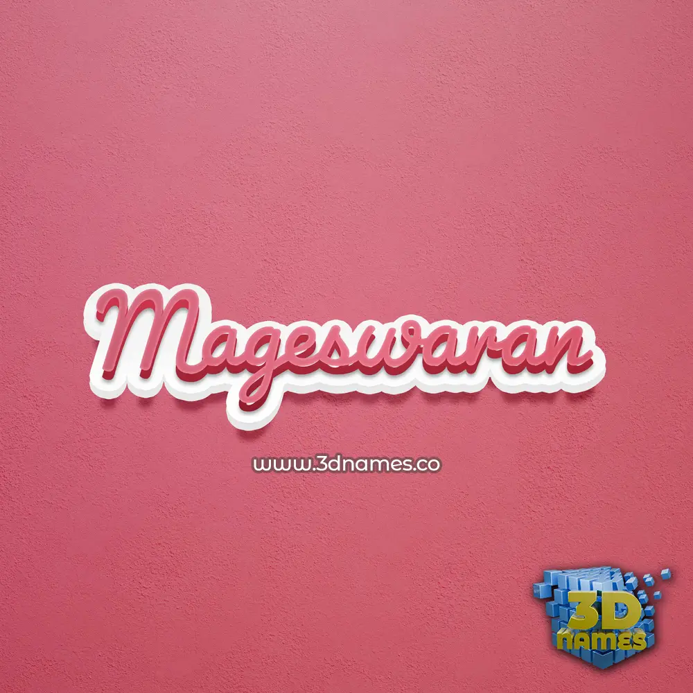 mageswaran in Red Scribble style - 3D name wallpaper