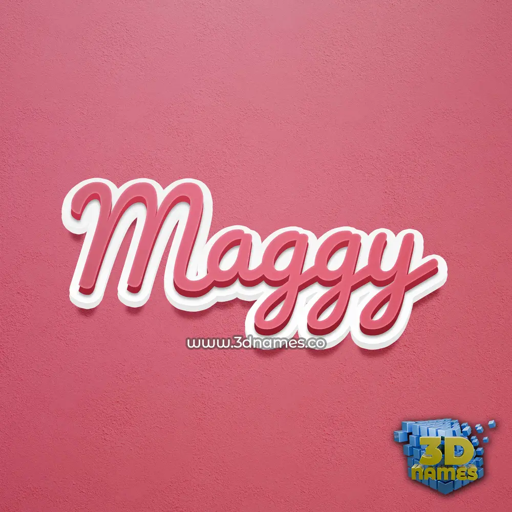 maggy in Red Scribble style - 3D name wallpaper