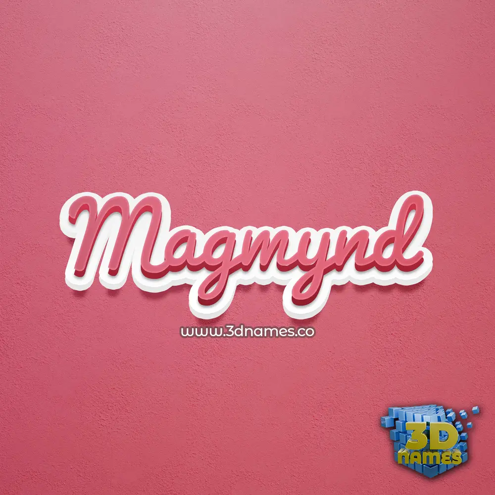 magmynd in Red Scribble style - 3D name wallpaper