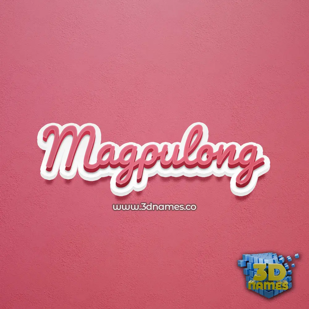 magpulong in Red Scribble style - 3D name wallpaper
