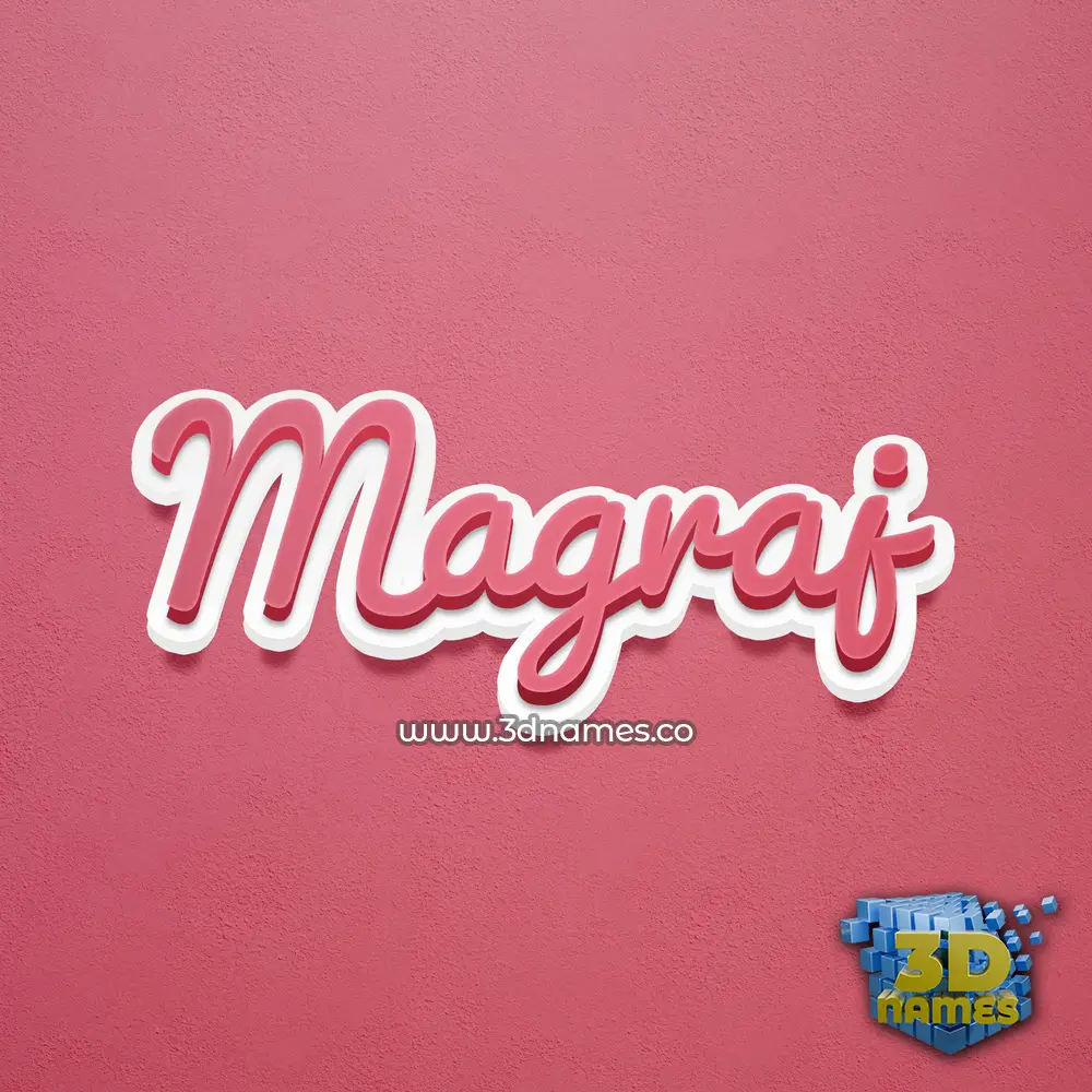 magraj in Red Scribble style - 3D name wallpaper