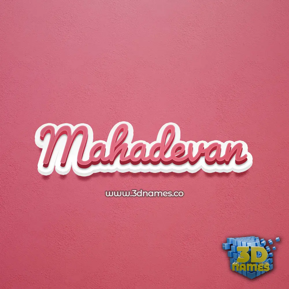 mahadevan in Red Scribble style - 3D name wallpaper
