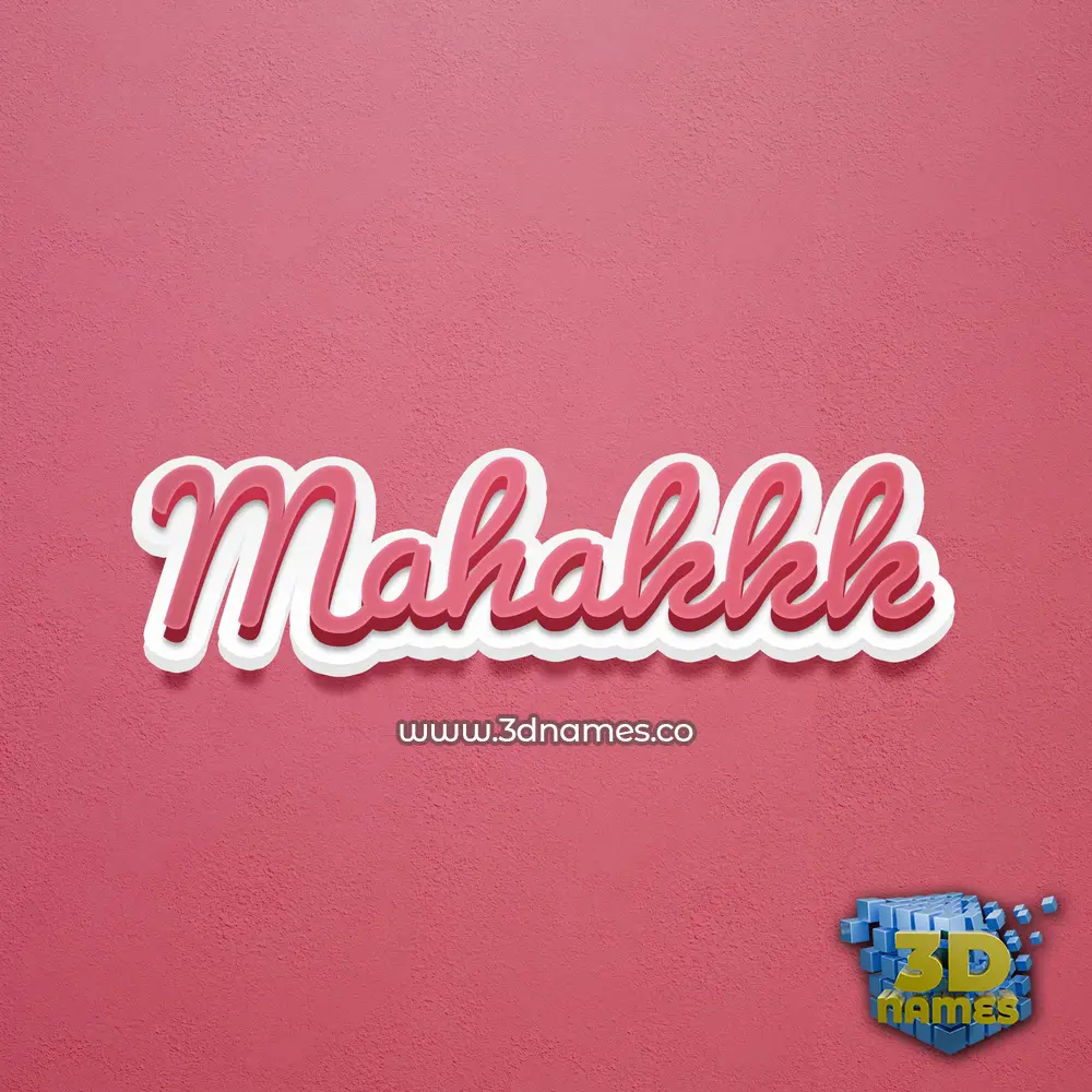 mahakkk in Red Scribble style - 3D name wallpaper
