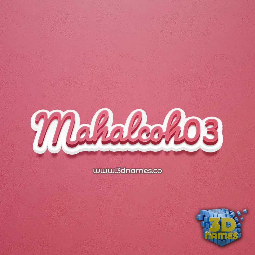 mahalcoh03 in Red Scribble style - 3D name wallpaper