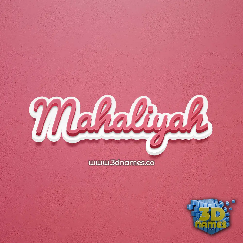 mahaliyah in Red Scribble style - 3D name wallpaper