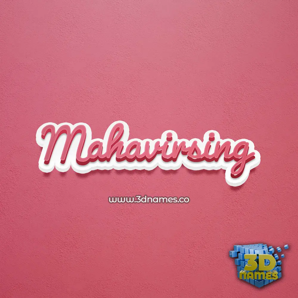 mahavirsing in Red Scribble style - 3D name wallpaper