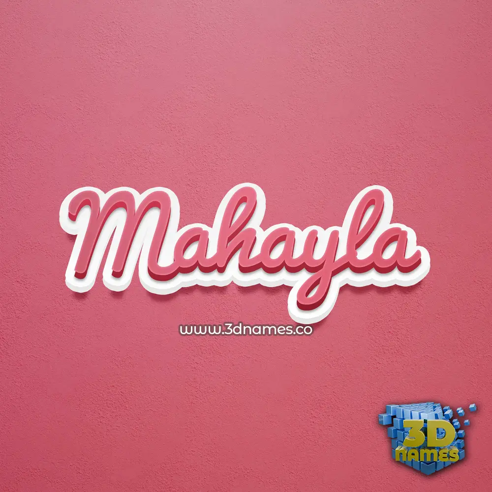 mahayla in Red Scribble style - 3D name wallpaper