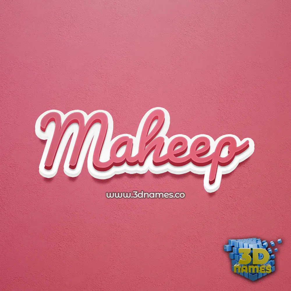 maheep in Red Scribble style - 3D name wallpaper
