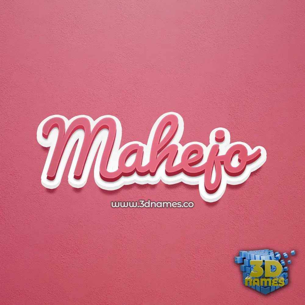 mahejo in Red Scribble style - 3D name wallpaper
