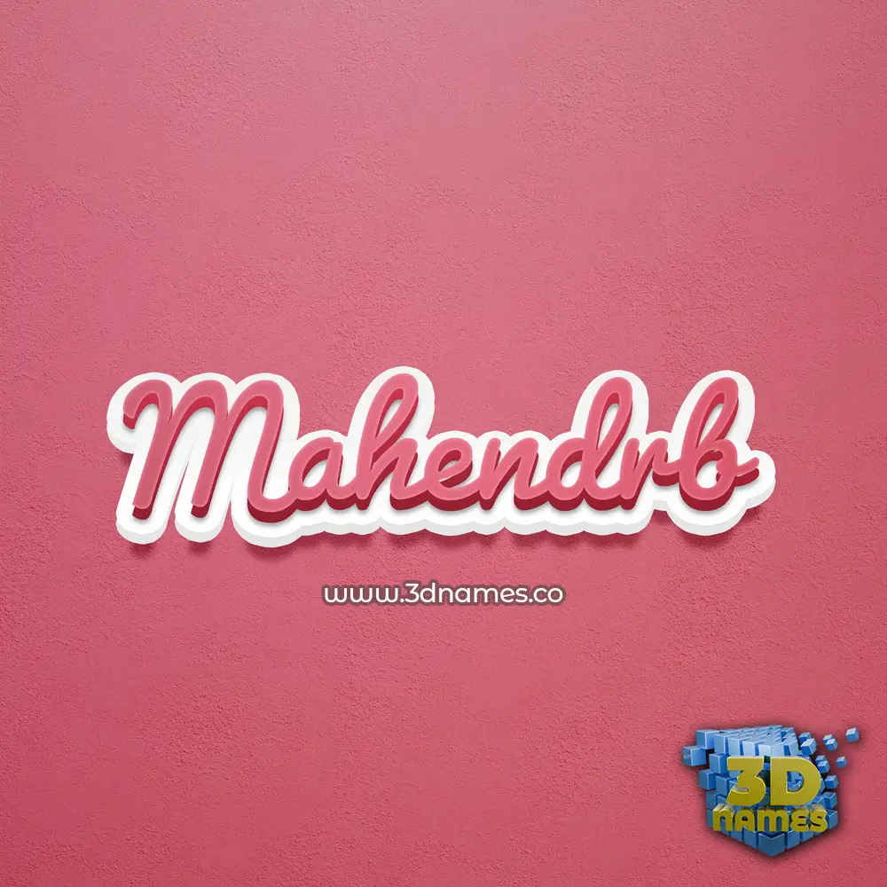 mahendrb in Red Scribble style - 3D name wallpaper