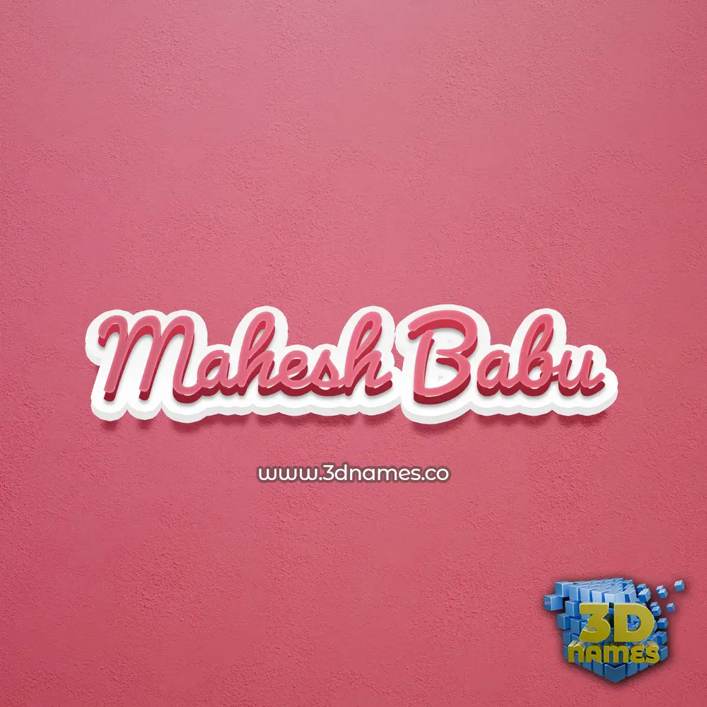 mahesh babu in Red Scribble style - 3D name wallpaper