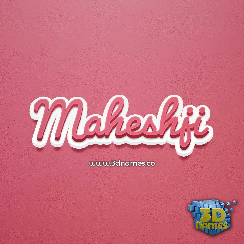 maheshji in Red Scribble style - 3D name wallpaper