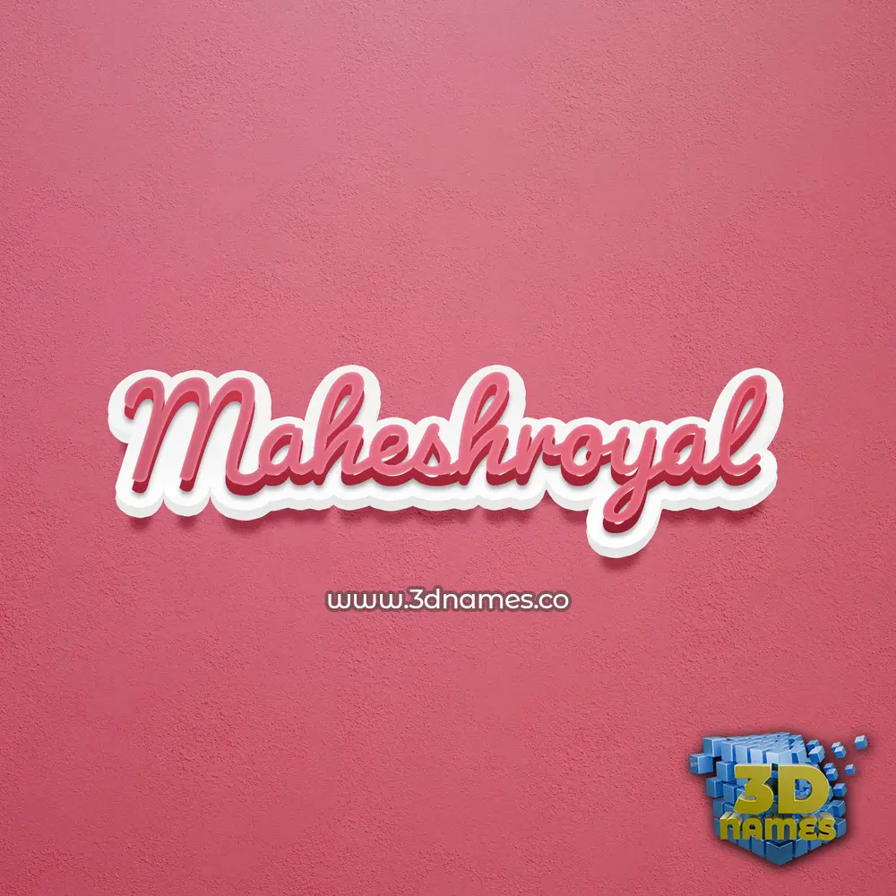 maheshroyal in Red Scribble style - 3D name wallpaper