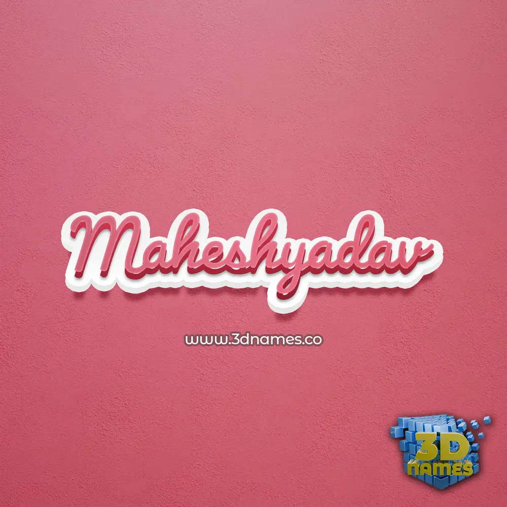 maheshyadav in Red Scribble style - 3D name wallpaper