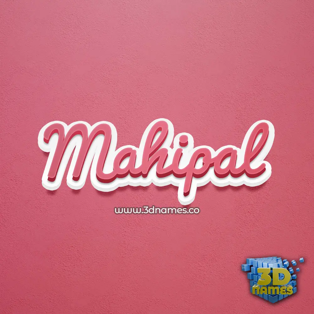 mahipal in Red Scribble style - 3D name wallpaper