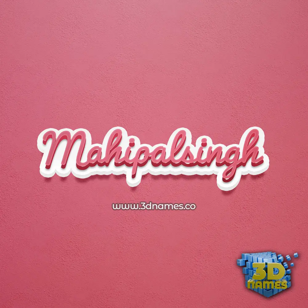 mahipalsingh in Red Scribble style - 3D name wallpaper