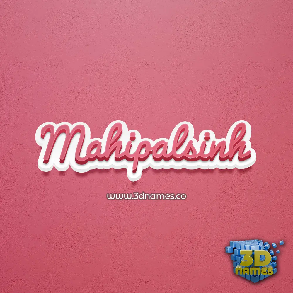 mahipalsinh in Red Scribble style - 3D name wallpaper