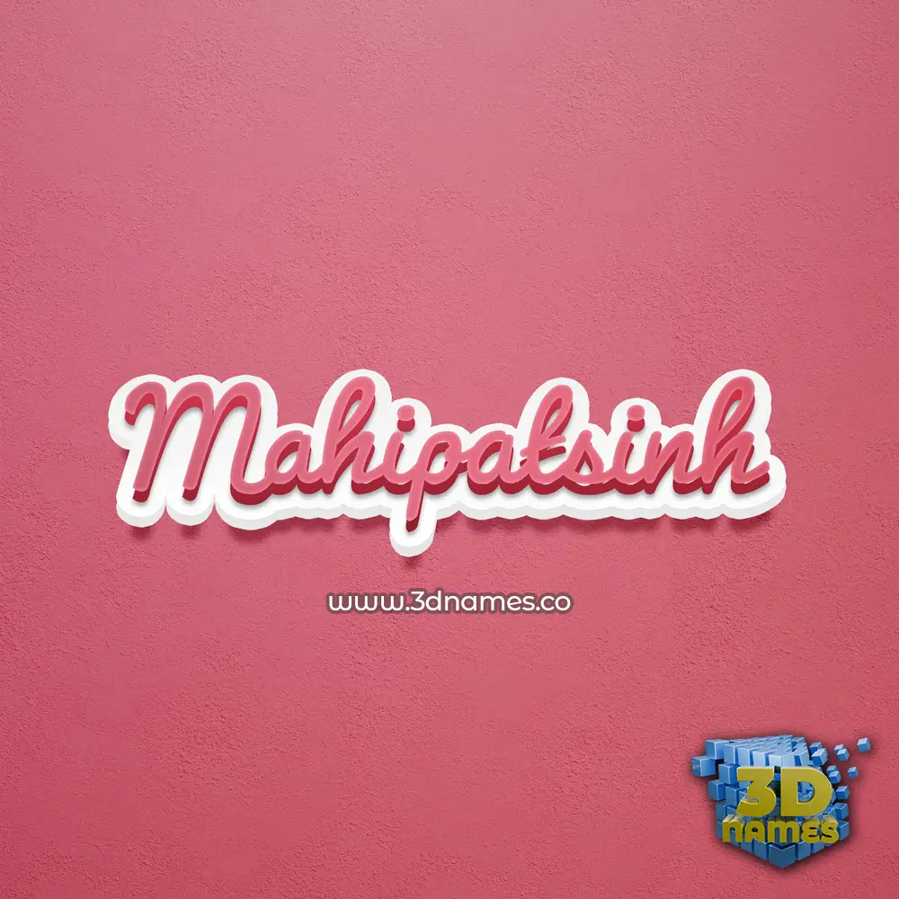 mahipatsinh in Red Scribble style - 3D name wallpaper