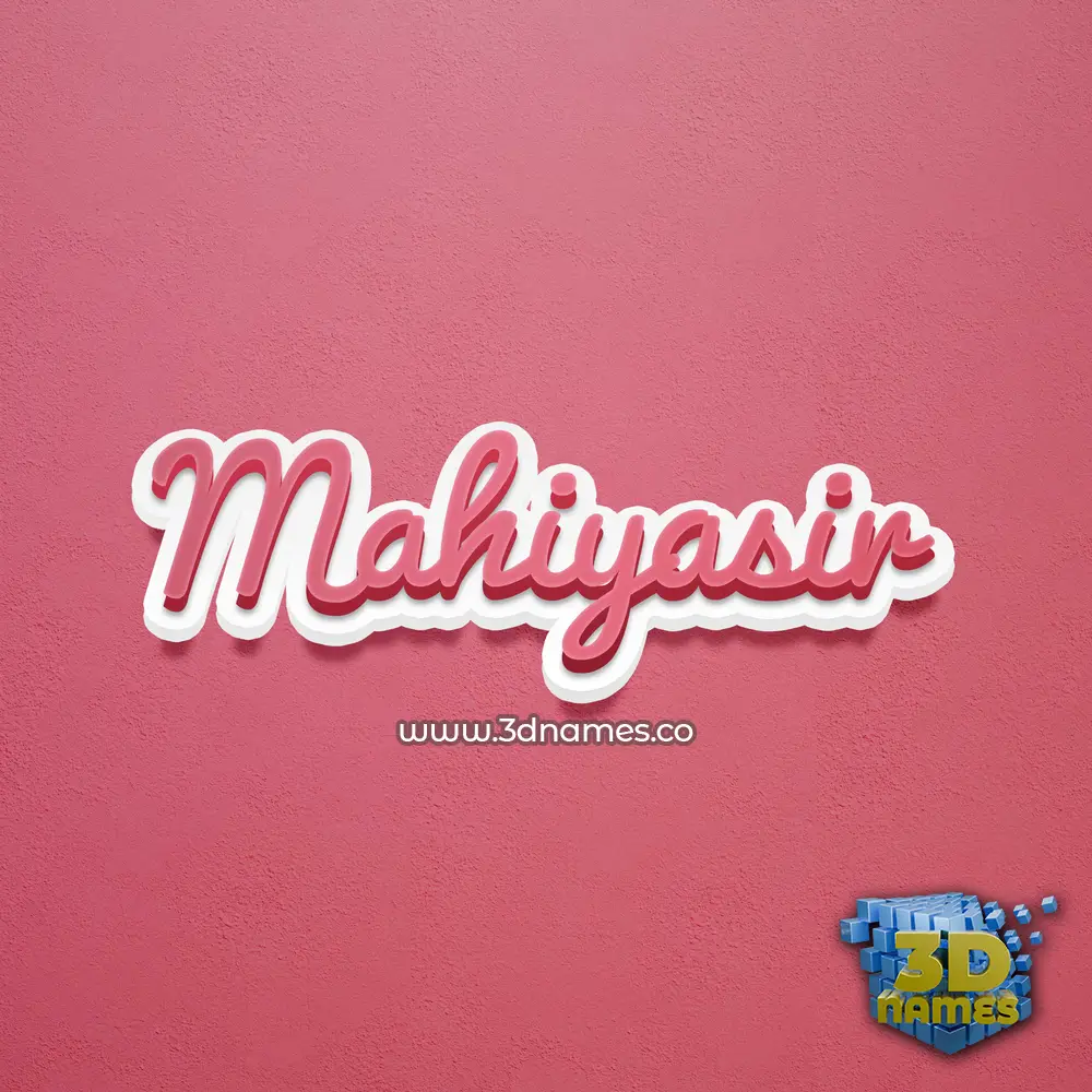mahiyasir in Red Scribble style - 3D name wallpaper