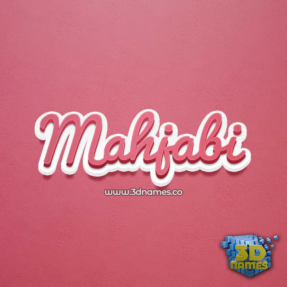 mahjabi in Red Scribble style - 3D name wallpaper