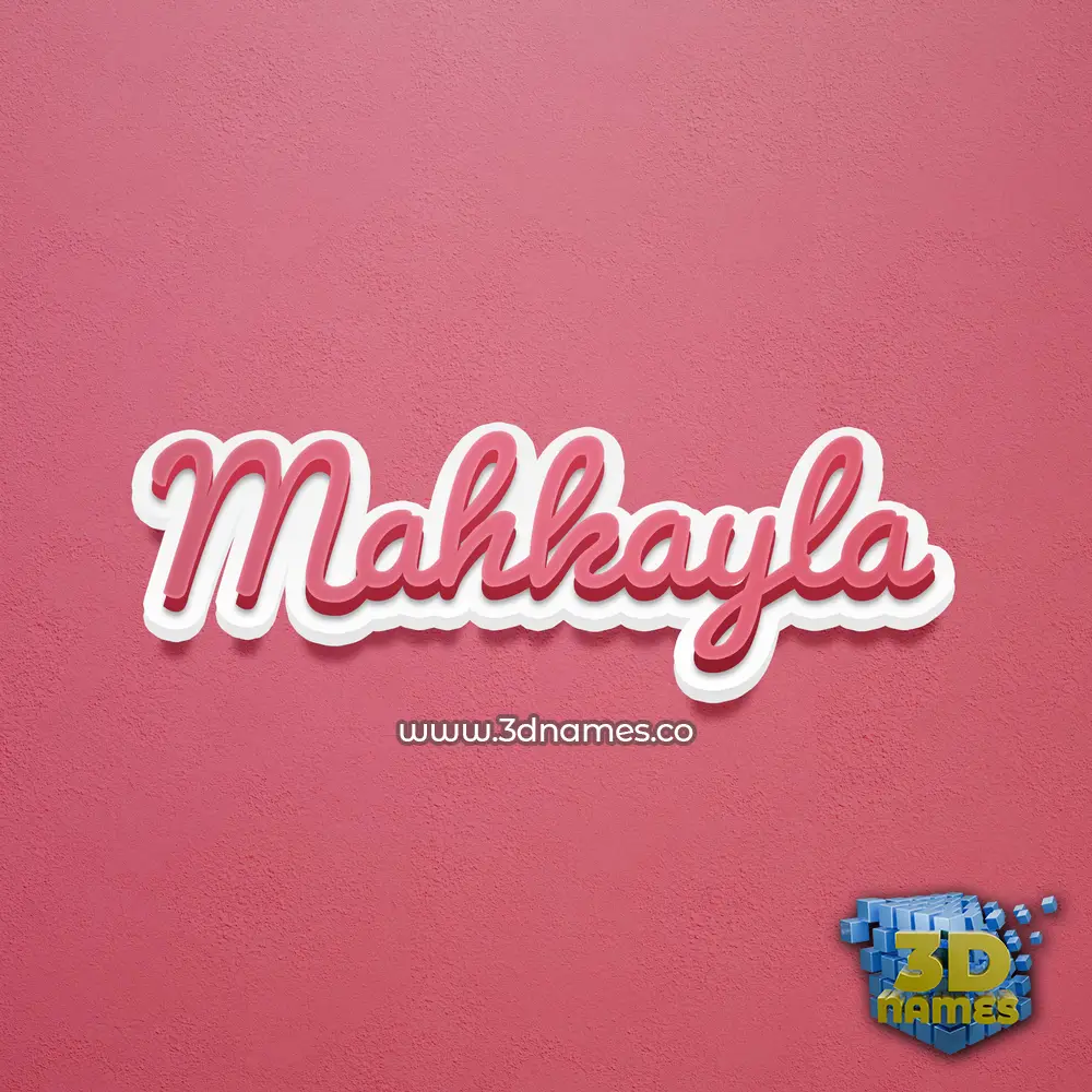 mahkayla in Red Scribble style - 3D name wallpaper