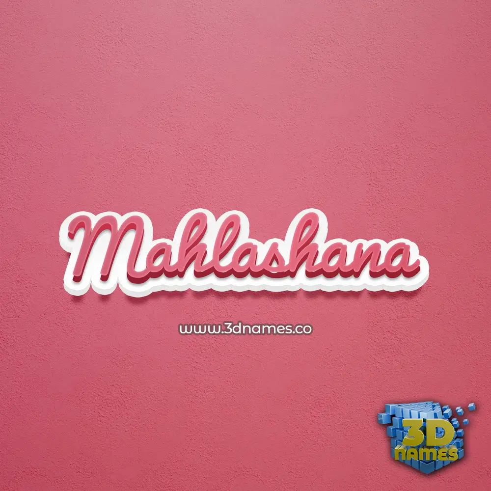 mahlashana in Red Scribble style - 3D name wallpaper