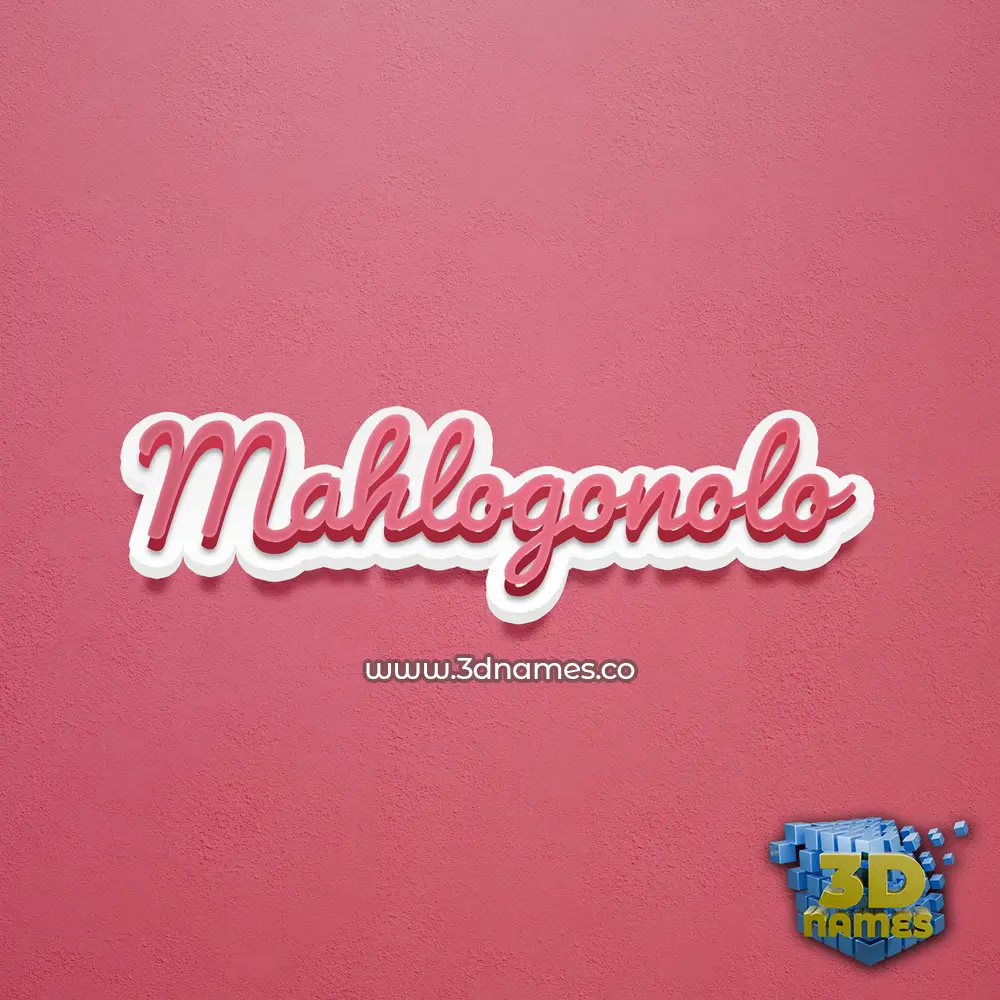 mahlogonolo in Red Scribble style - 3D name wallpaper