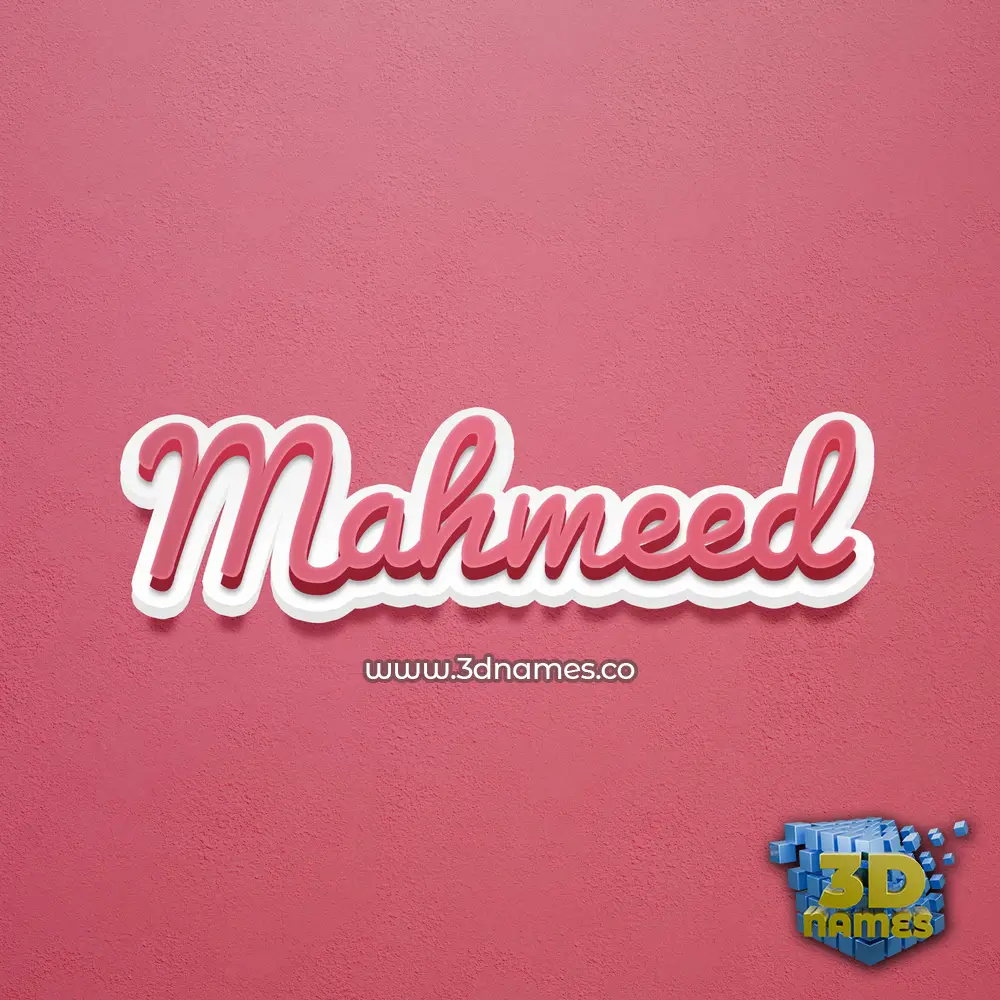 mahmeed in Red Scribble style - 3D name wallpaper