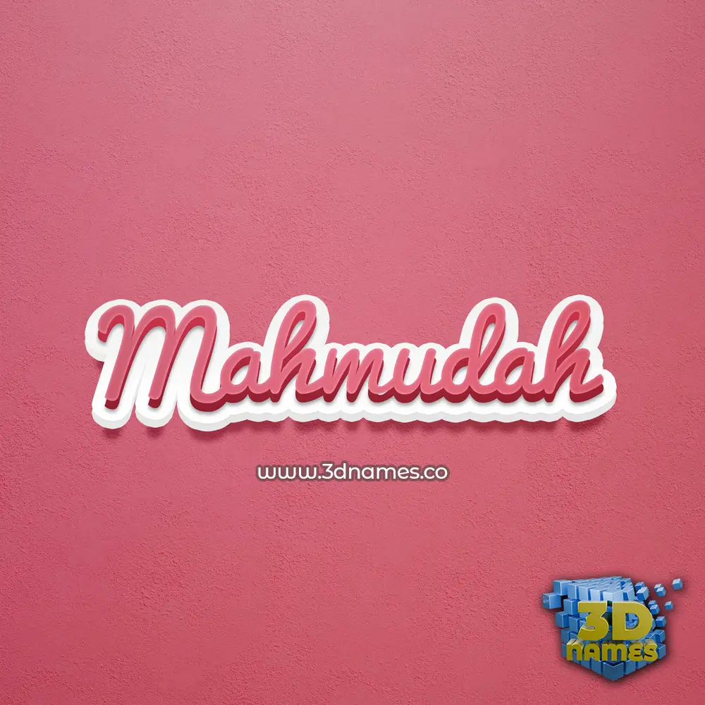 mahmudah in Red Scribble style - 3D name wallpaper