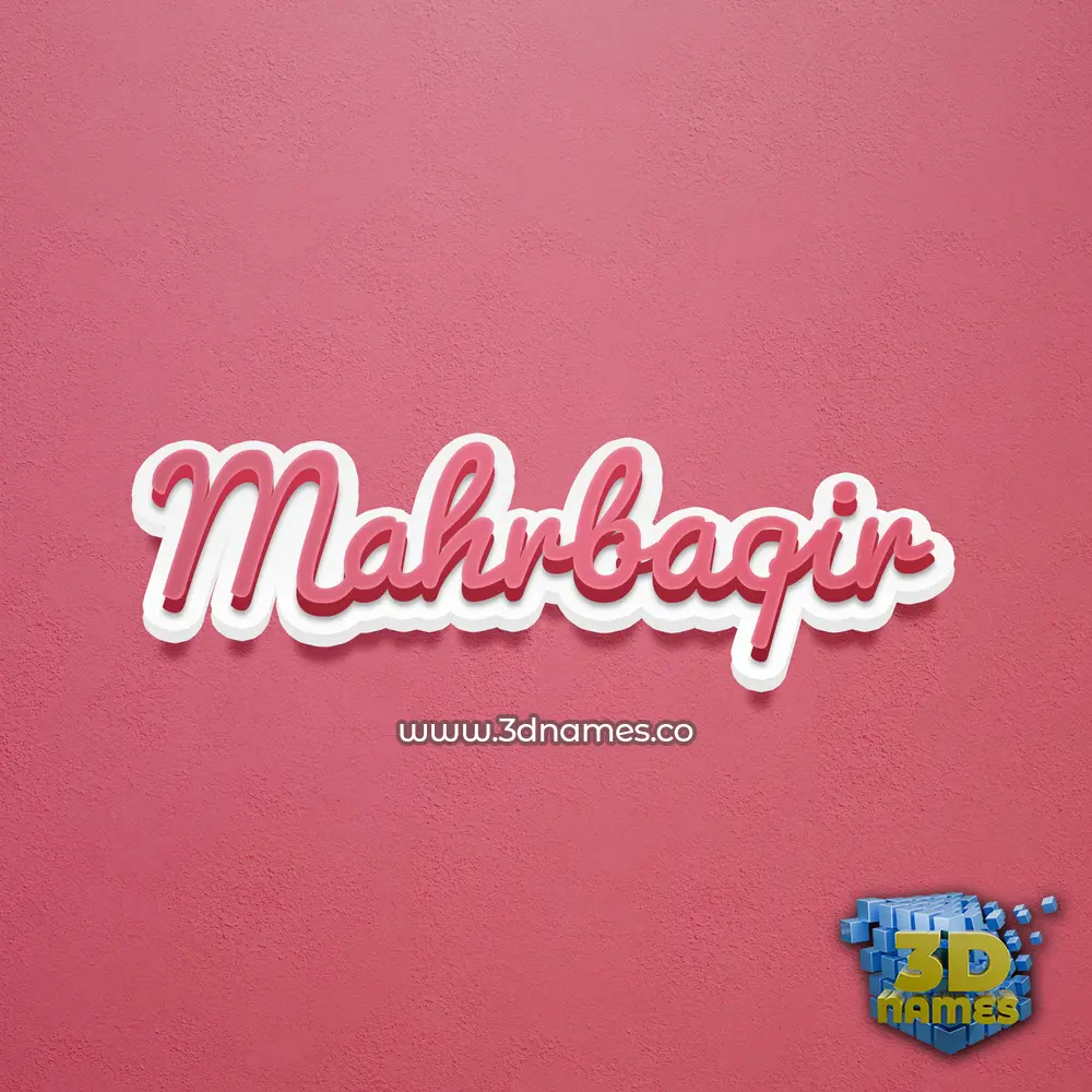 mahrbaqir in Red Scribble style - 3D name wallpaper