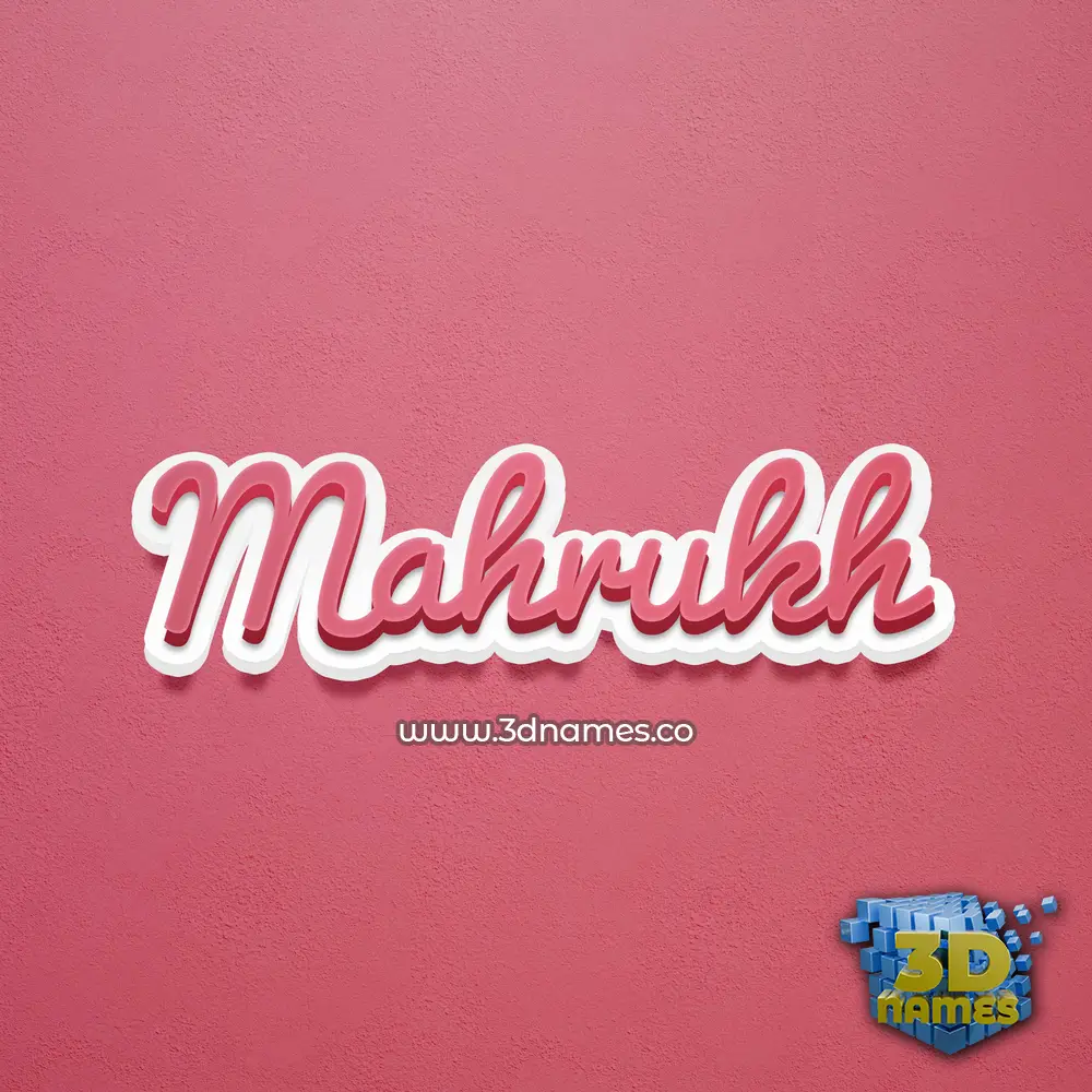 mahrukh in Red Scribble style - 3D name wallpaper