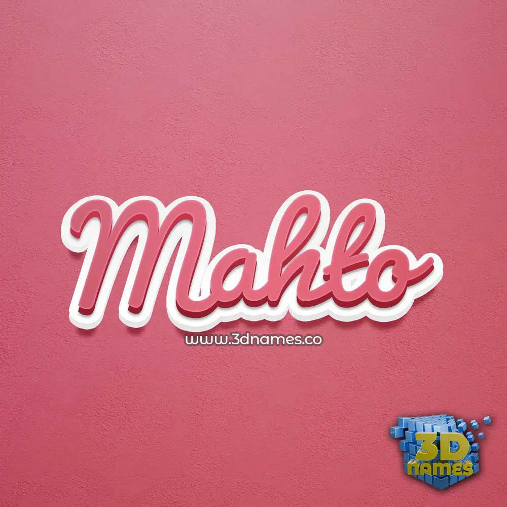 mahto in Red Scribble style - 3D name wallpaper