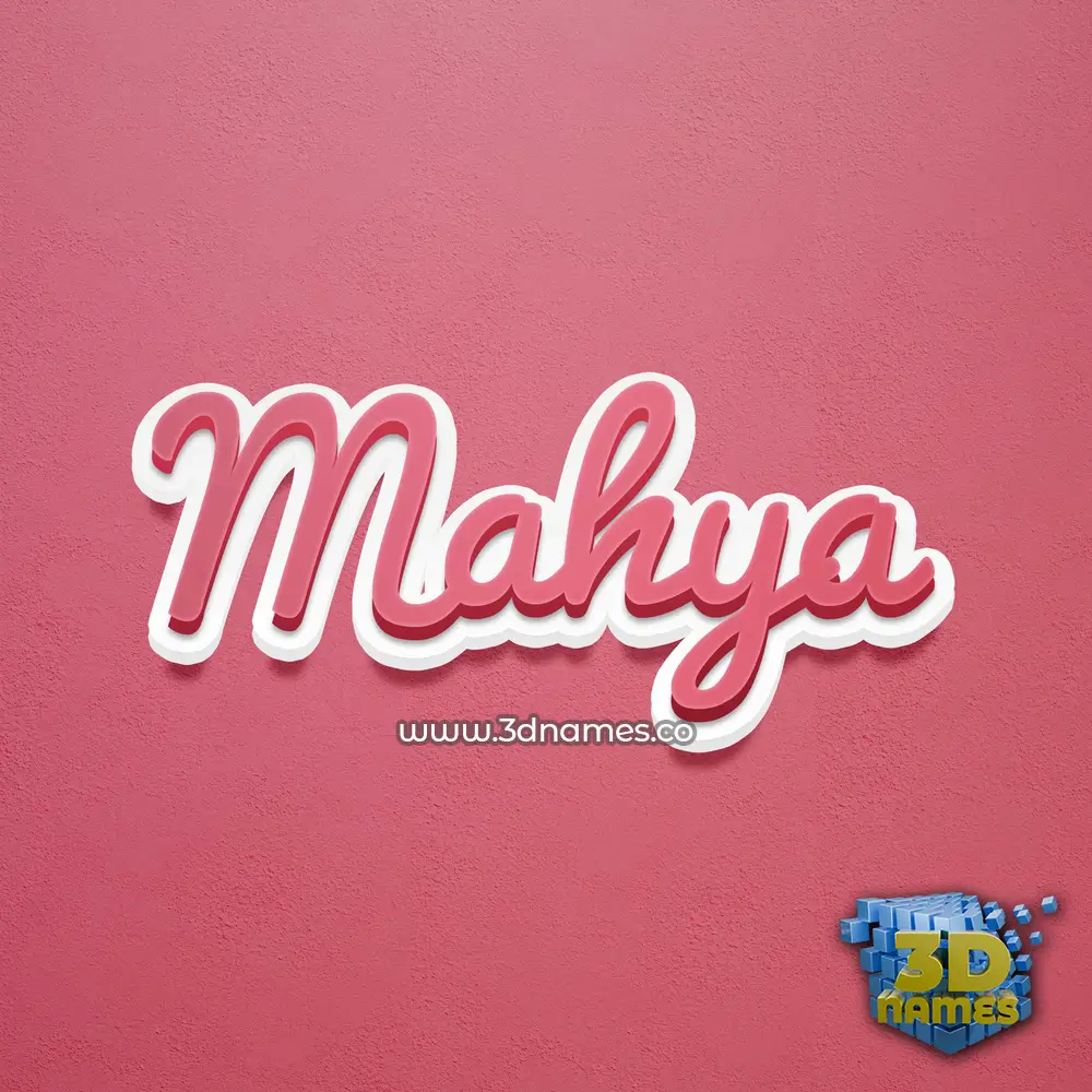 mahya in Red Scribble style - 3D name wallpaper