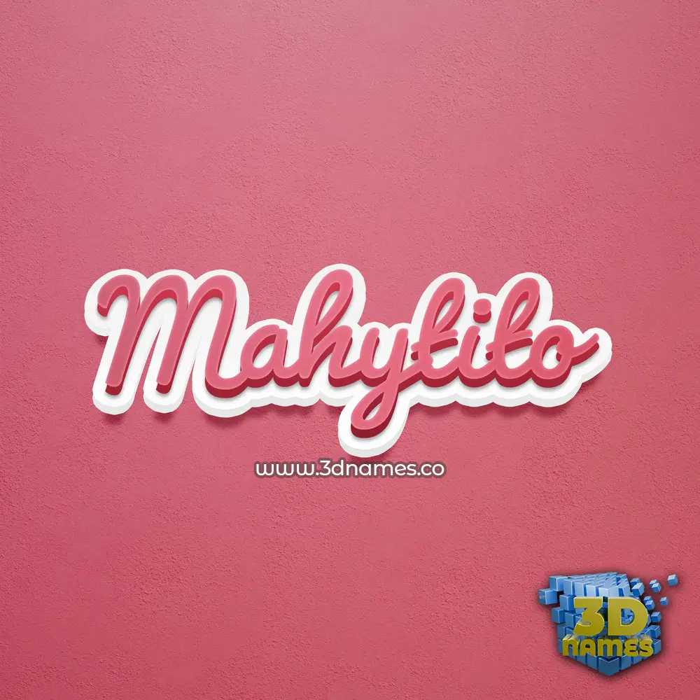 mahytito in Red Scribble style - 3D name wallpaper
