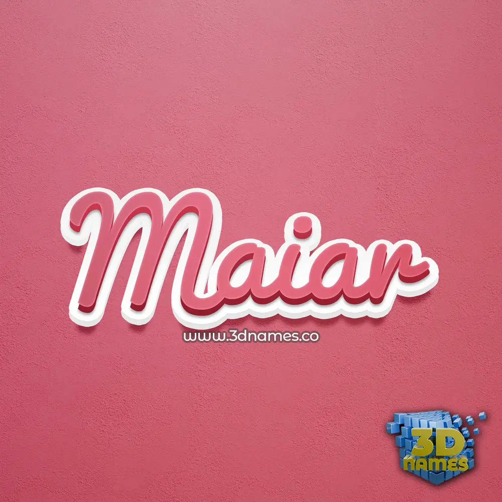 maiar in Red Scribble style - 3D name wallpaper