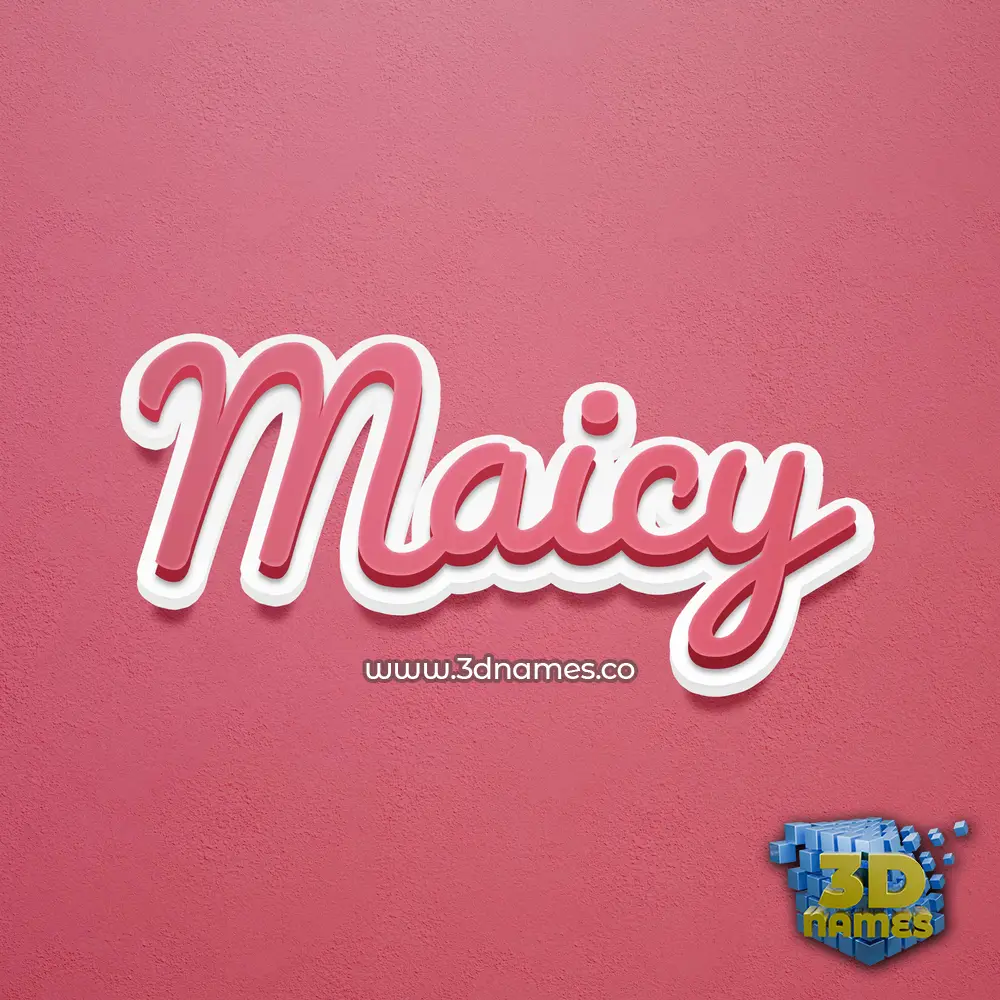 maicy in Red Scribble style - 3D name wallpaper
