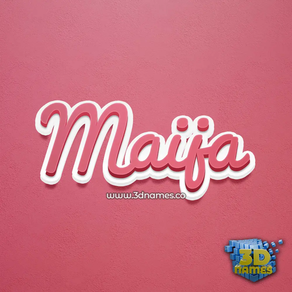 maija in Red Scribble style - 3D name wallpaper