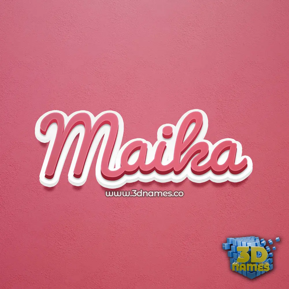 maika in Red Scribble style - 3D name wallpaper