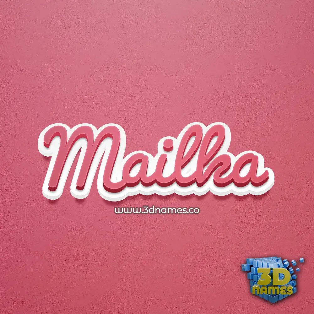 mailka in Red Scribble style - 3D name wallpaper