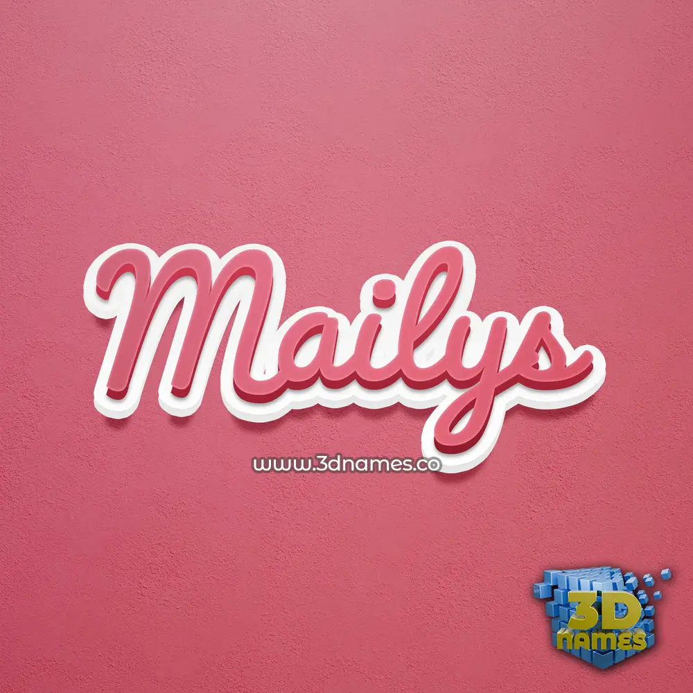 mailys in Red Scribble style - 3D name wallpaper