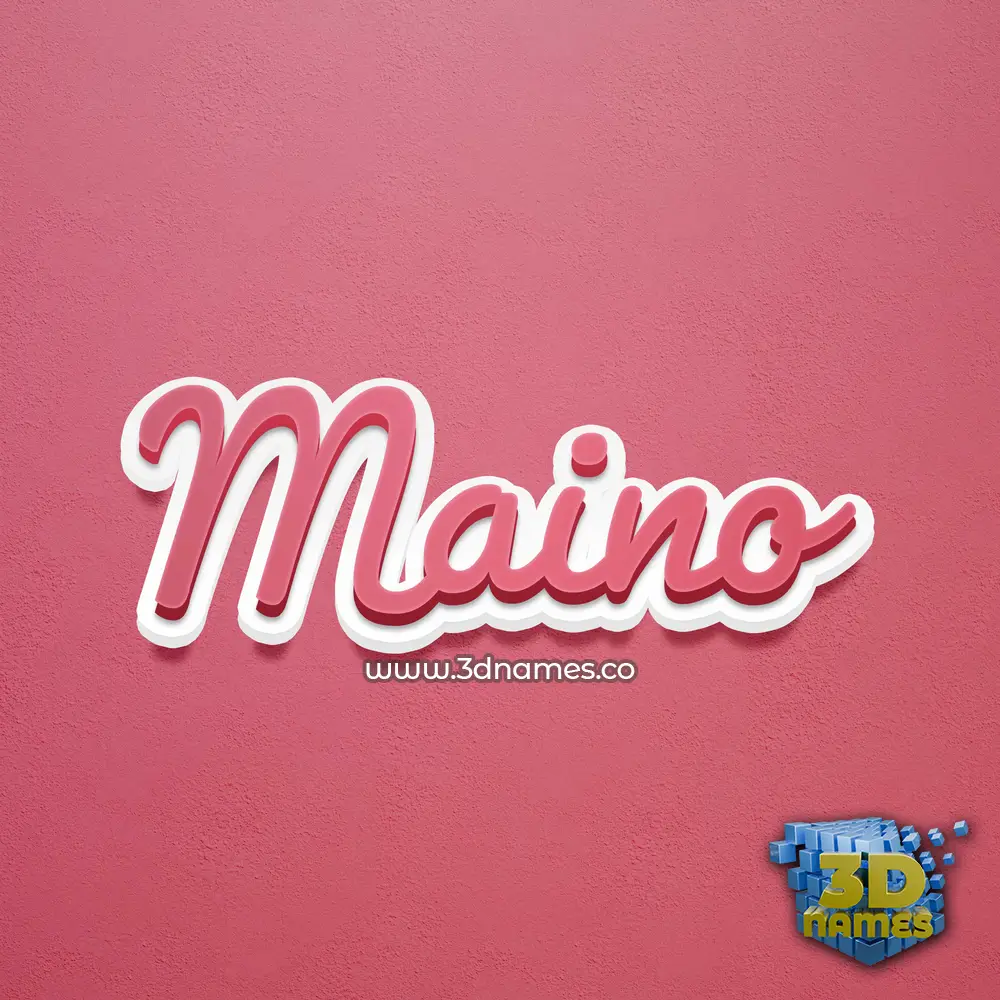 maino in Red Scribble style - 3D name wallpaper