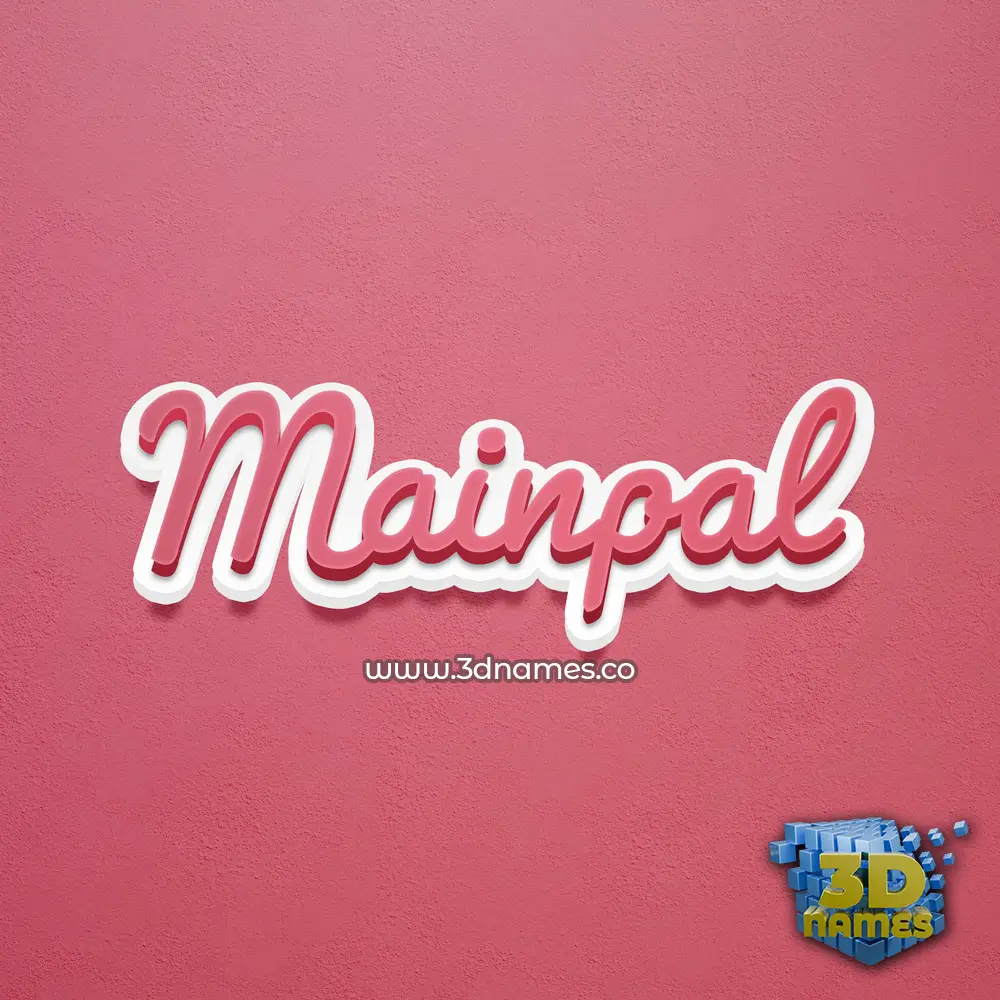 mainpal in Red Scribble style - 3D name wallpaper