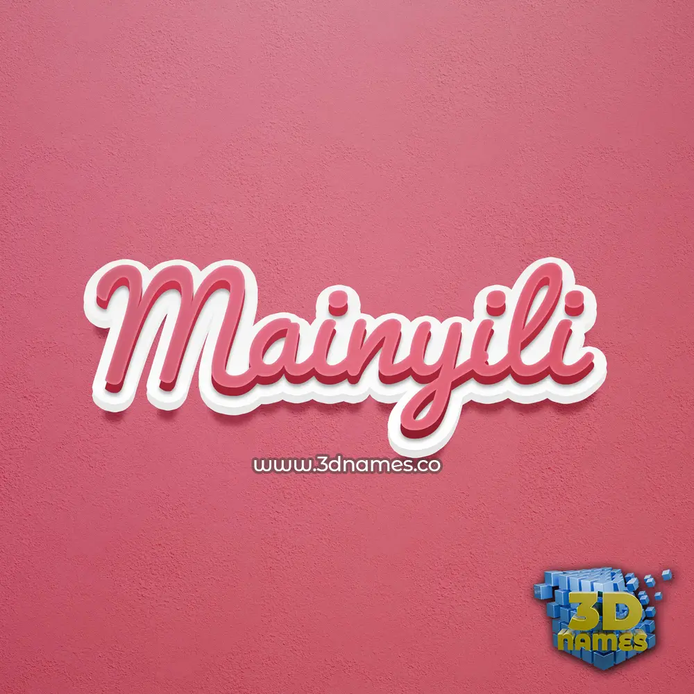 mainyili in Red Scribble style - 3D name wallpaper