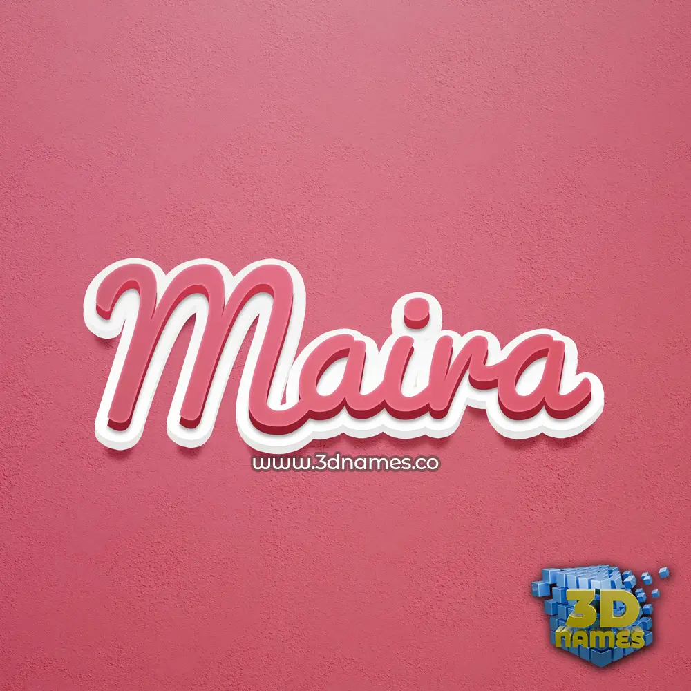 maira in Red Scribble style - 3D name wallpaper