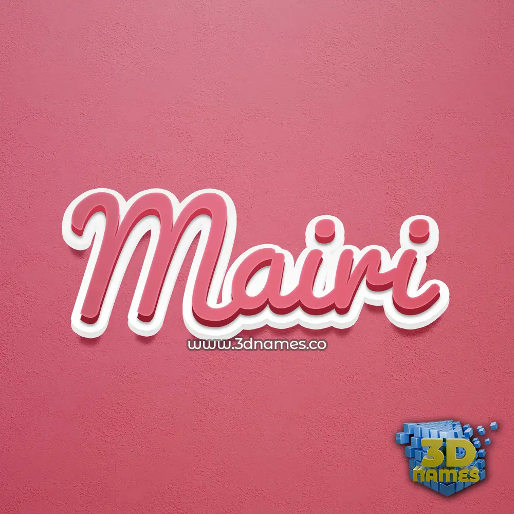 mairi in Red Scribble style - 3D name wallpaper