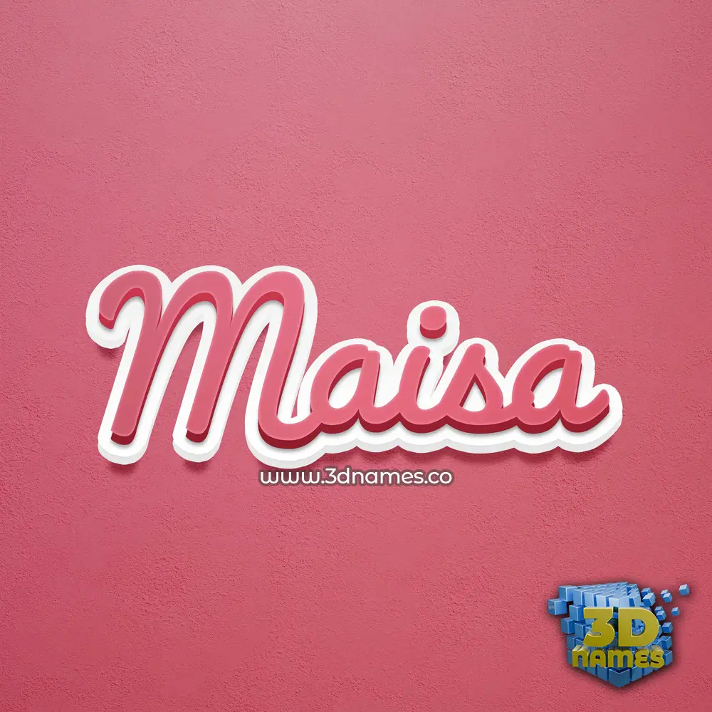 maisa in Red Scribble style - 3D name wallpaper