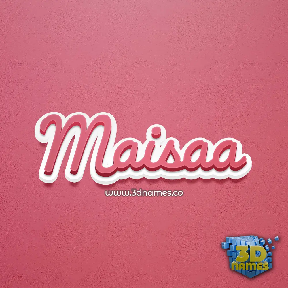 maisaa in Red Scribble style - 3D name wallpaper
