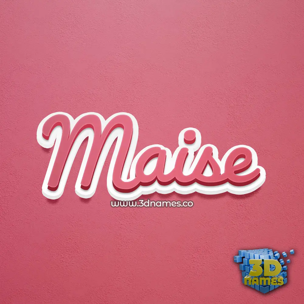 maise in Red Scribble style - 3D name wallpaper